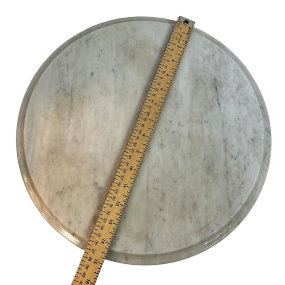 Vintage Marble Lazy Susan Turntable Large 14.5” Heavy Quality - Picture 2 of 4